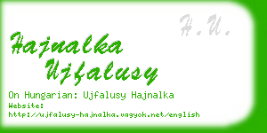 hajnalka ujfalusy business card